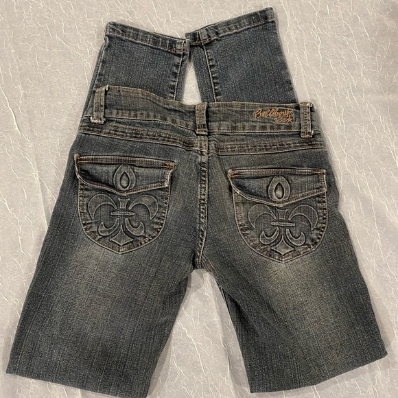Bubblegum USA Jeans Low Rise Y2K Medium-Dark Wash Jeans Size 5-6 - Picture 8 of 11